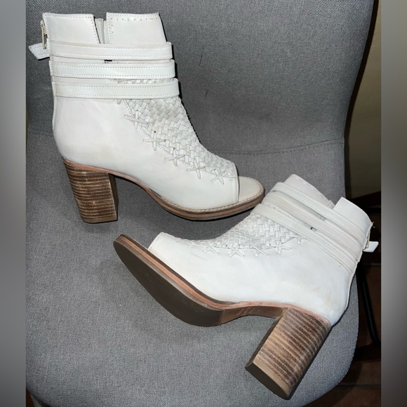 Vintage Foundry Co Lexi Open Toe Leather Bootie Size 8 - Picture 4 of 12